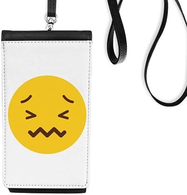 Horrible Yellow Cute Online Chat Phone Wallet Purse Hanging Mobile Pouch Black Pocket