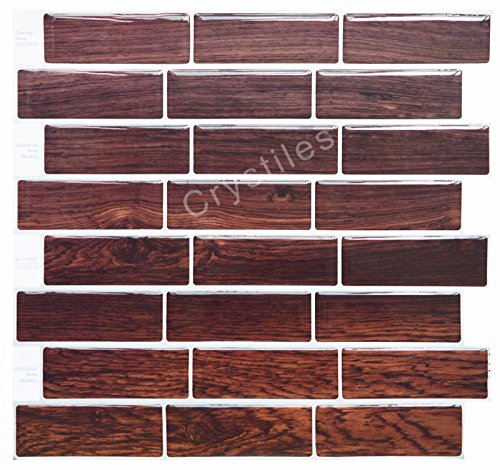 Crystiles Peel and Stick DIY backsplash Tile Stick-on Vinyl Wall Tile, Perfect backsplash idea for Kitchen and Bathroom décor Projects, Item #91010835, 10