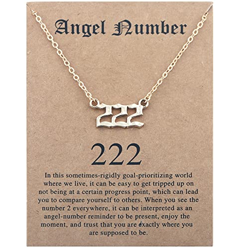 COLORFUL BLING Angel Number Necklace 111 222 333 444 555
