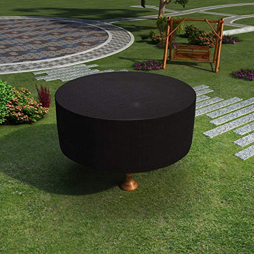 WISKEO Abdeckung Gartenmobel Winterfest Abdeckhaube Gartenmobel Winterfest Witterungsbeständig Schutzhulle Wasserdicht UV-beständig PVC-beschichtet Möbelsets Gartentische Runde 230x110CM