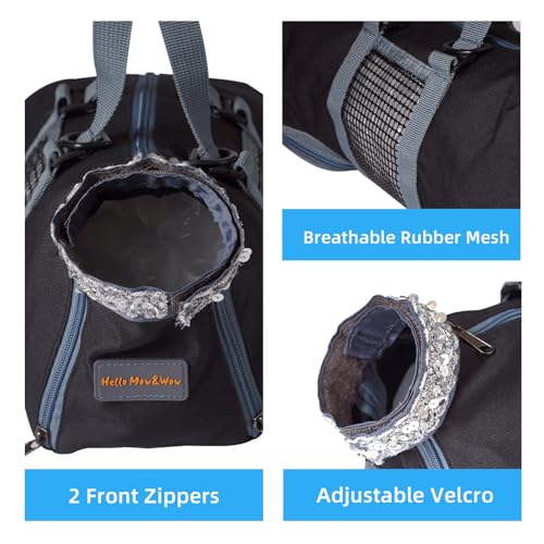 Image of Cinf Cat Nail Clipping Cleaning Grooming Restraint Bag (Free Muzzle) No Scratching Biting for Bathing Nail Trimming Injecting Examining(Black,S)