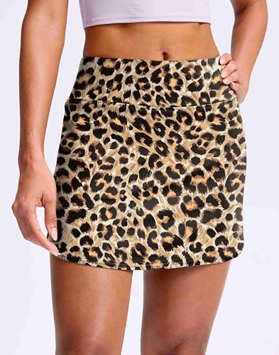 Image of SANTINY Skorts for Women with Pockets High Waisted Golf Skirts with Shorts A Line Athletic Tennis Skirt for Casual Pickleball