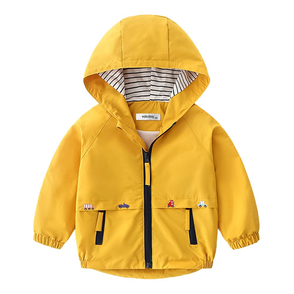 Toddler Boys Windbreaker Casual Outerwear Kids Lightweight Zip Hooded Jacket Baby Cute Dust Coat