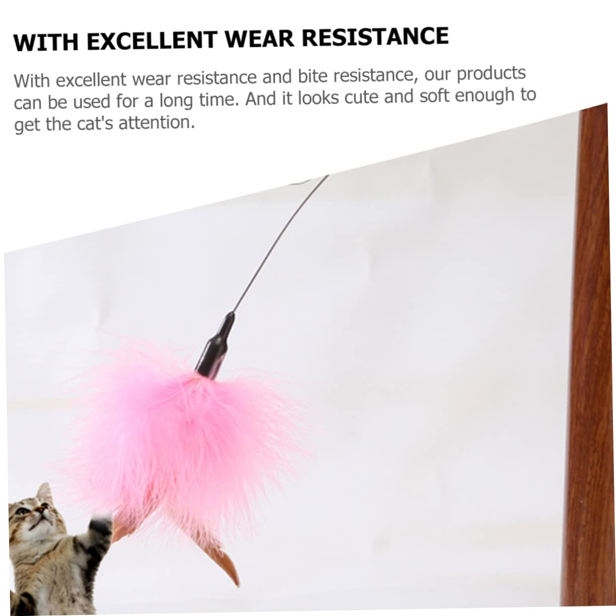 2pièces Jouet Interactif pour Chat Bâtonnets à Taquiner Amusants Jouets Éveil pour Chatons Accessoires Légers Et Portables