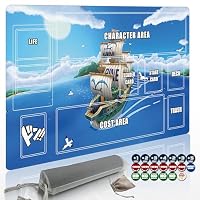 はっち CS プレイマット ワンピース 海図 紺 初期　青 Amazon | Extalas プレイマット ワンピース カードゲーム用 (24 x 14