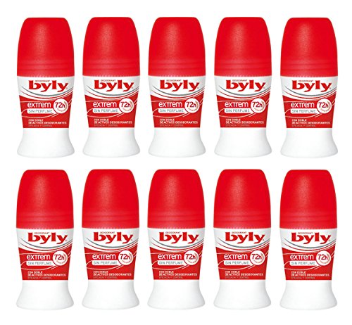 Byly Deo Deodorant Roll-on Extrem Perfume Free 50ml Pack of 10