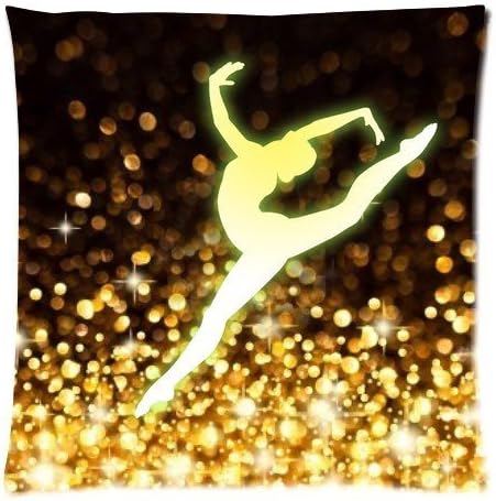 Lijia Custom Gymnastic Dancing Star Zippered Throw Pillow Cases Cover Cushion Case 18x18 inch