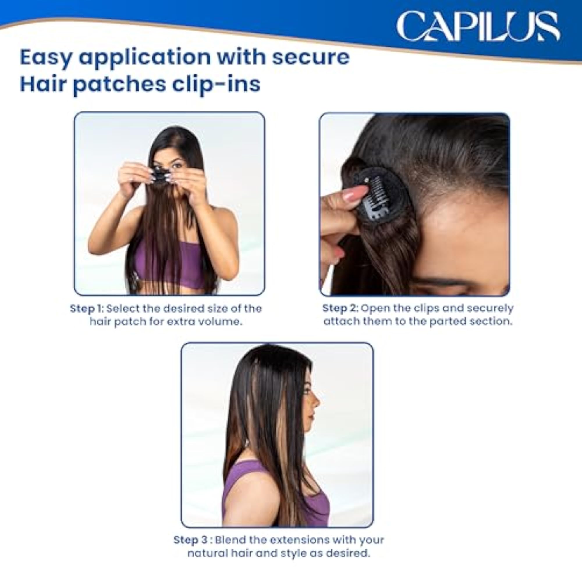 Invisible Hair Patch 100% Indian Human Hair Extensions