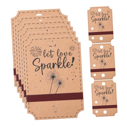 GARIOUANS 80個クラフト紙タグ ホリデーラッピング用 プレゼント装飾 ハンドライタブル ミニ カード パーティーや結婚式の多用途タグ