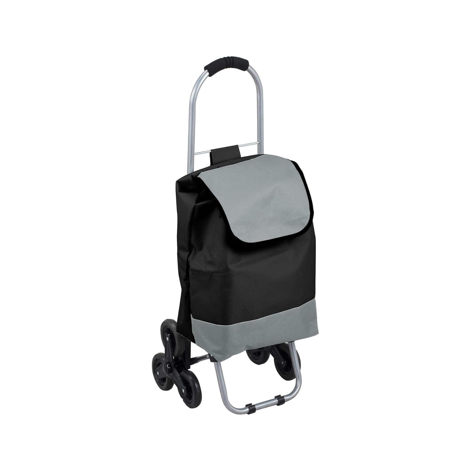 Trolley Spesa a 3 Ruote Bicolore con Sacca Impermeabile da 20 kg, Carrello Spesa Saliscale Leggero, Ideale per Scale, Mercato e Uso Quotidiano