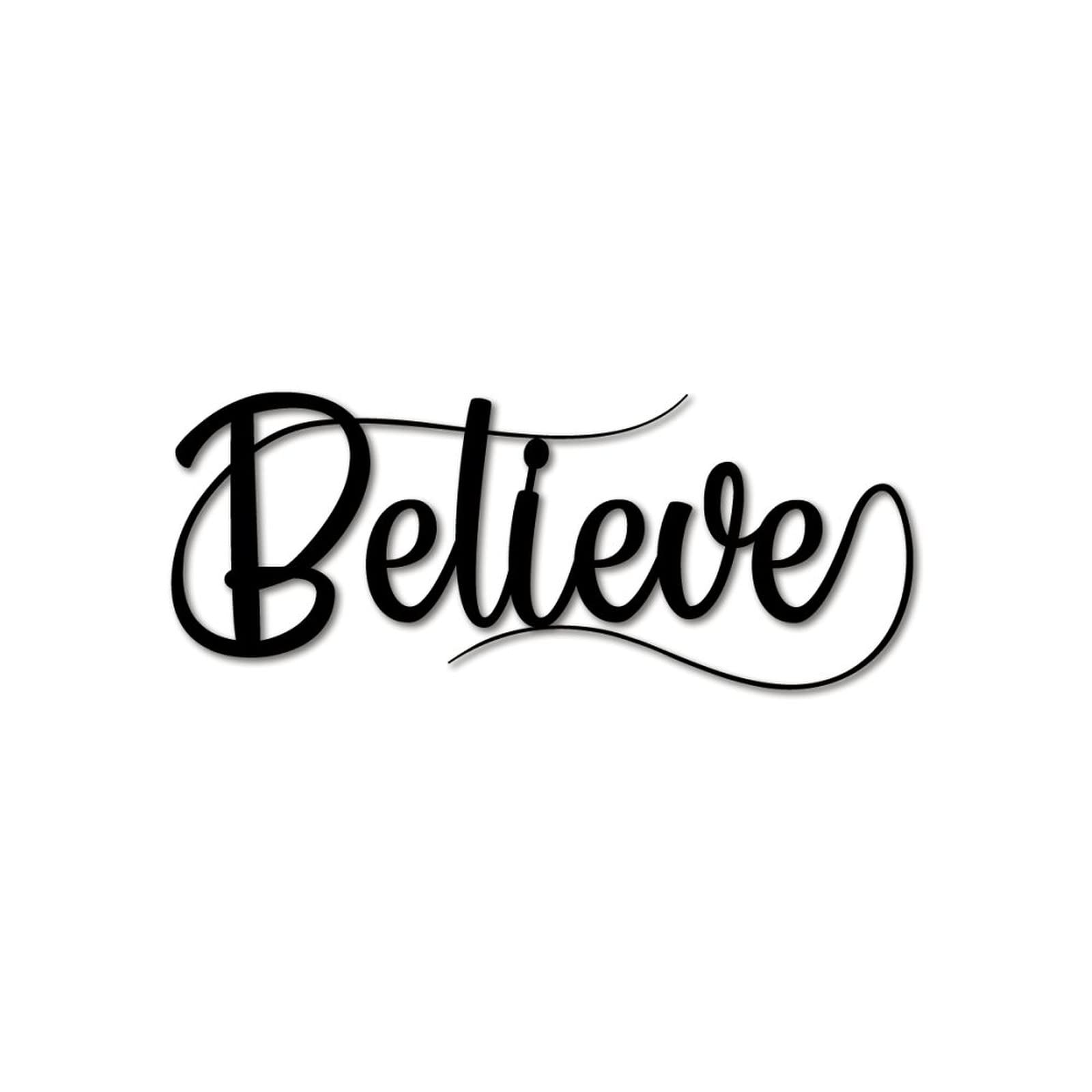 Décoration murale Believe en métal pour salon style ferme moderne