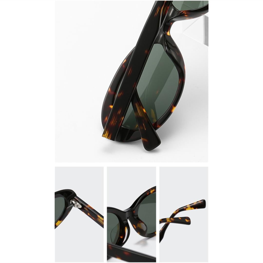 Okulary przeciwsłoneczne z octanu, damskie, owalne, kocie oczy, okulary UV400, męskie