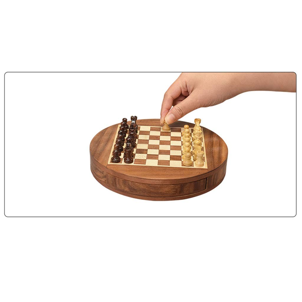 Set in Legno, con Set di cassetti Deluxe Strategy, da Viaggio, aggiornato, for Principianti, Bambini Adulti(7.3inch)