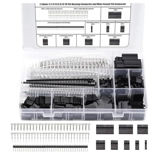Harrisen 1450 Stück 2,54mm Dupont Stecker Kit, Männlich Weiblich Dupont Gehäuse-Steckverbinder 1/2/3/4/5/6/8/10-polige, Kabel Stecker Buchsen Adapter Anschluss für Kabel, Leiterplatten,PCB