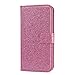 Lederhülle für iPhone 13 Pro Flip Hülle, Glitzer Diamant Wallet Case Handyhülle Handytasche Book PU Leder Tasche Kartensteckplätzen Brieftasche Schutzhülle für iPhone 13 Pro Rosa