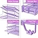 Simple Trending 7 Tier Desk File Organizer, Letter Tray Paper Organizer with Pen Holder and Metal Hanging Basket, Purple