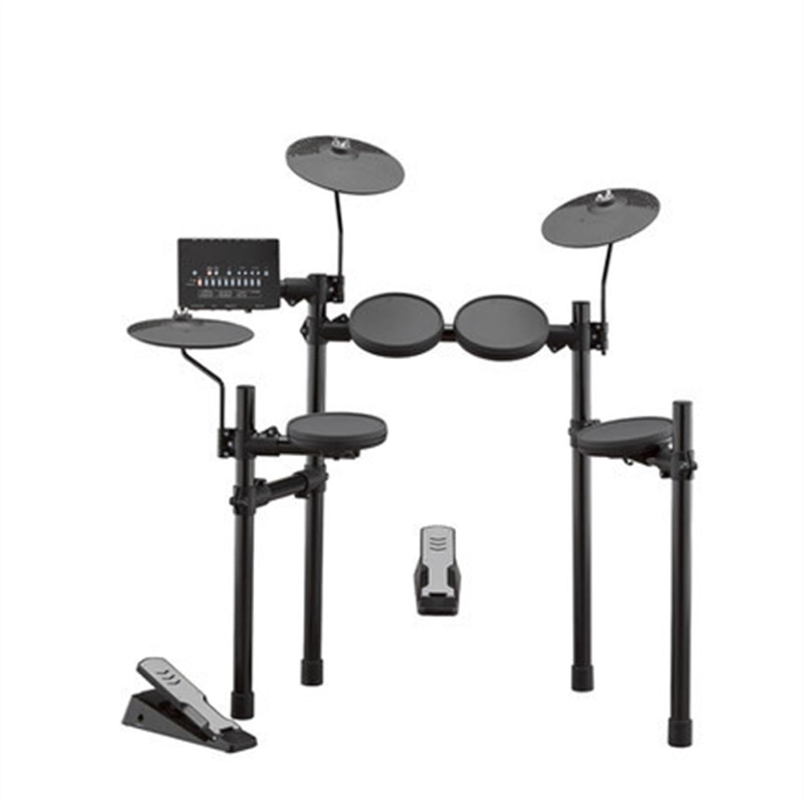 Batería electrónica Profesional, Cuatro Tambores, Tres platillos, Pedales Dobles, batería electrónica portátil y Plegable, Instrumento de percusión para Estudiantes Adultos
