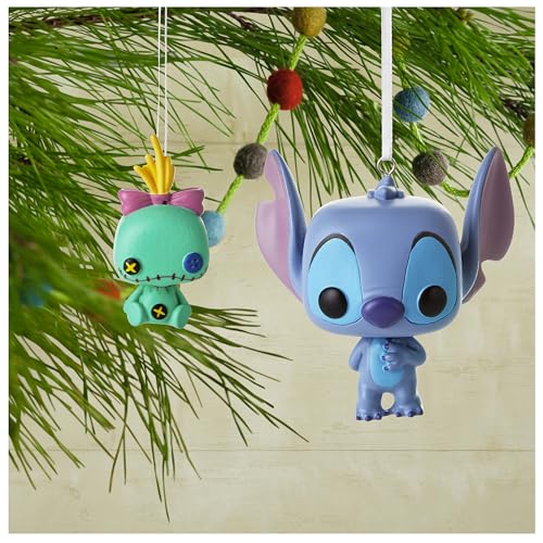 Funko Lilo & Stitch - Ornamentos de árvore de Natal Stitch and Scrump - Edição limitada exclusiva