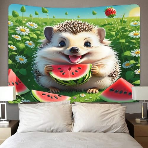 Tapisserie murales hérisson 3D pour décorer une chambre de dortoir - 4