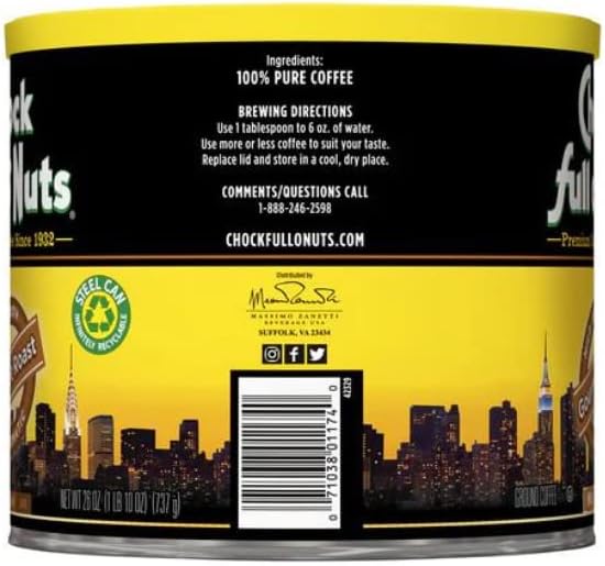Chock Full o'Nuts Coffee, Gourmet Roast Ground, 26 Ounce