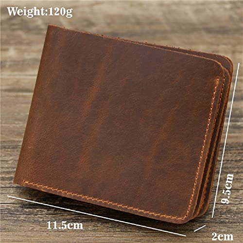 Vintage Rugged First Layer Cowhide Leather Money Clip Wallet Credit Card Holder2