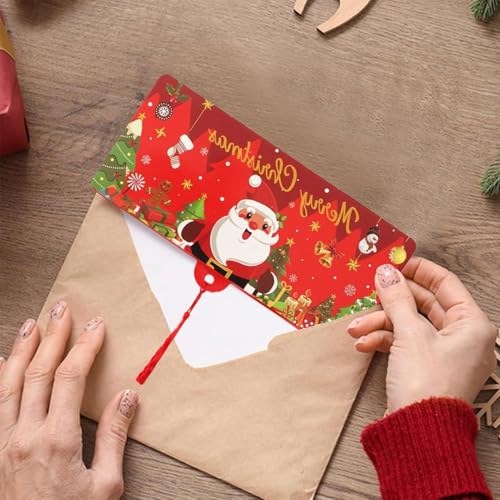 2PCS Geldgeschenk Weihnachten, Geldumschläge, Geldumschläge mit Quasten, Festliche Geschenkidee für Geburtstage, Familienfeiern