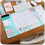 Desk Pad with Calendar, Aisakoc 25.6'' x 12.6'' Waterproof Desk Mouse Pad Multifunction Office Desk