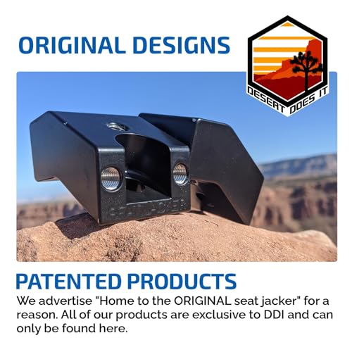 Image of Front Seat Jackers - Made in USA, Seat Riser, Seat Spacer, DDI Original Design, Solid Aluminum, Factory Grade or Better Hardware, Compatible with Toyota Tacoma, 4Runner, FJ, and Lexus GX