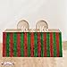 PMU Table Skirt Red/Green Tinsel Foil 9 ft x 29 inch (1/Pkg) Pkg/6 Party Favor Supplies, Party Decoration Fringe Table Skirt, Tinsel Table Skirt, Metallic Table Skirt, Foil Fringe Table Skirt