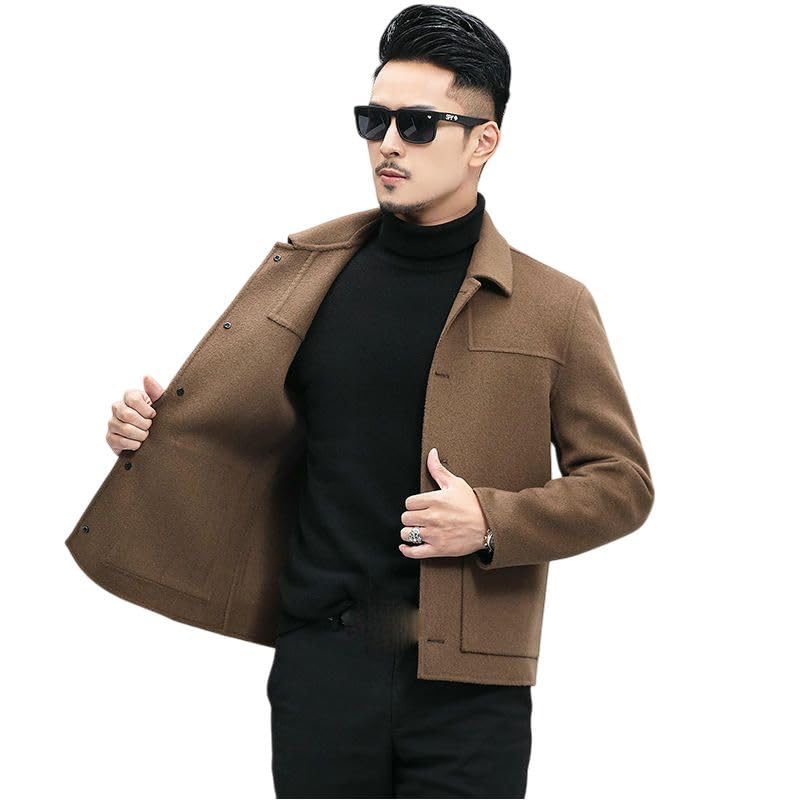Chaqueta de lana corta informal de invierno para hombres urbanos 4