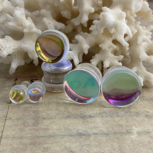 Generic Aurora Borealis Single Flare Glass Plugs (PG-574)3