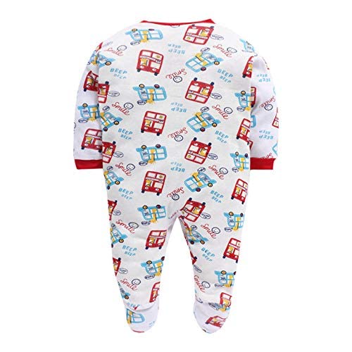 Image of Pooja Baby Rompers Sleepsuit Kid's Cotton All Over Print Night Suits Pack of 3