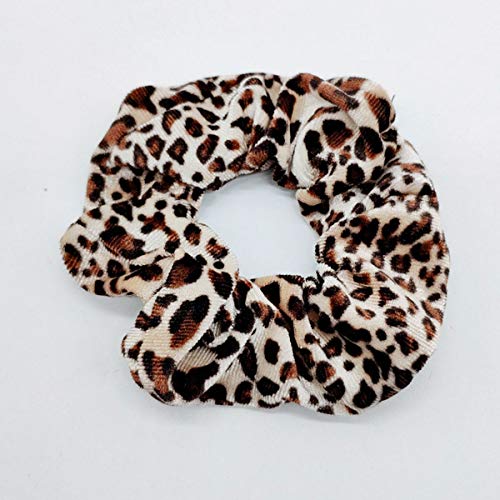 4Pcs Cheetah Scrunchie Hair Ties Ropes Elastic Lagre Animal Print Velvet Leopard Scrunchies For Women Girls Pony Tails And Buns #TOP7