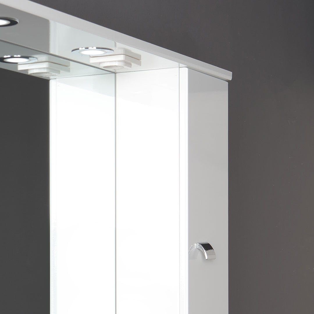 Kiamami Valentina - Meuble de Salle de Bains à Poser avec lavabo en céramique 105cm Blanc Brillant Smeraldo