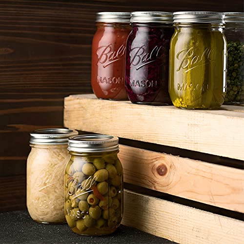 Sewanta Regular Mouth Mason Jars 16 Oz [5 Pack] With Mason Jar Lids And Bands, Mason Jars 16 Oz - For Canning, Fermenting, Pickling, Jar Decor - Microwave/Freeze/Dishwasher Safe Jar Opener. #TOP7