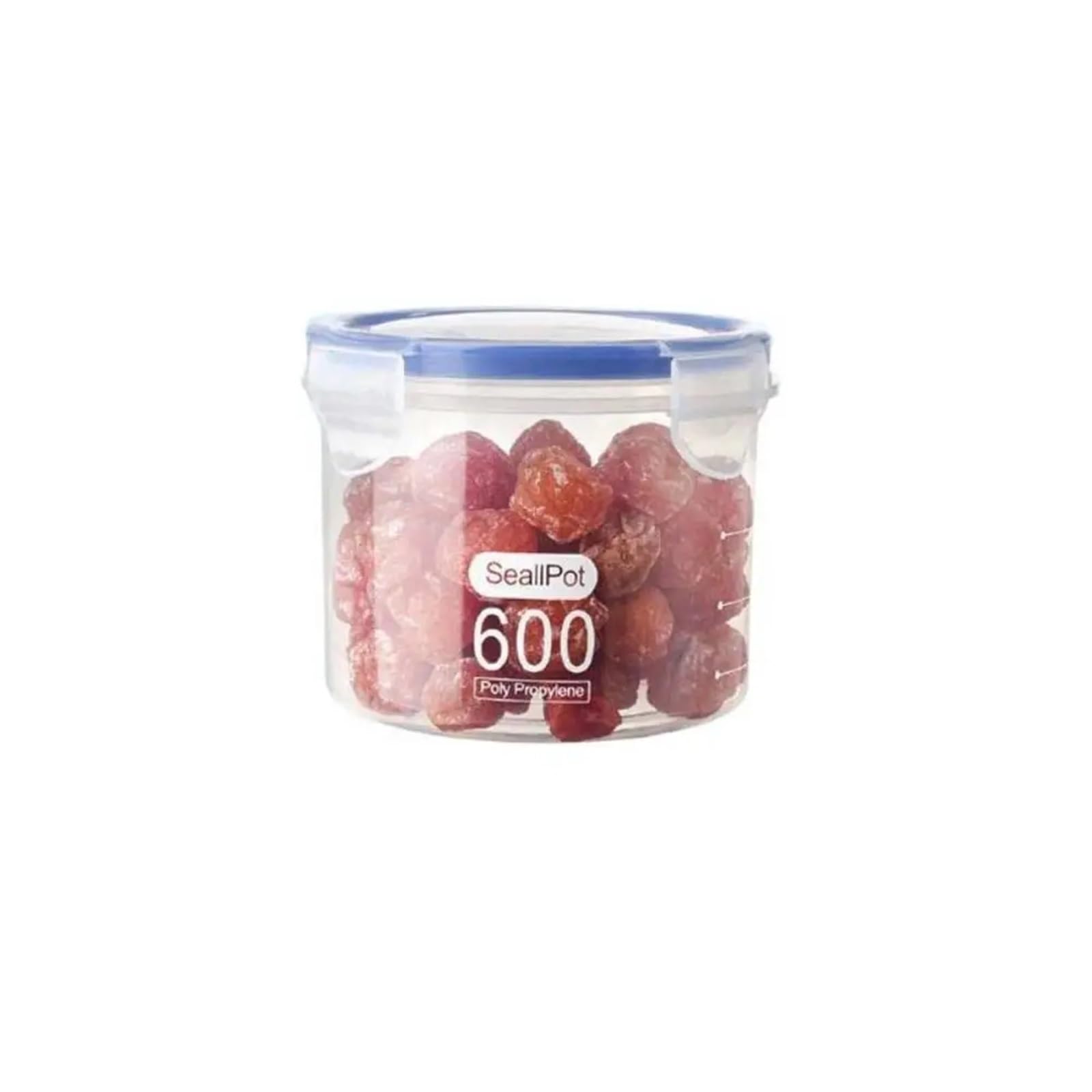 Barattolo Per La Conservazione Della Frutta Secca Barattoli sigillati for alimenti trasparenti cilindrici da 4 pezzi Scatole ermetiche for alimenti in PP a chiusura ermetica Per Noci(10*8.5cm)