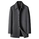 Genérico Abrigo De Invierno para Hombre, Cortavientos Acolchado De Longitud Media Y Grues