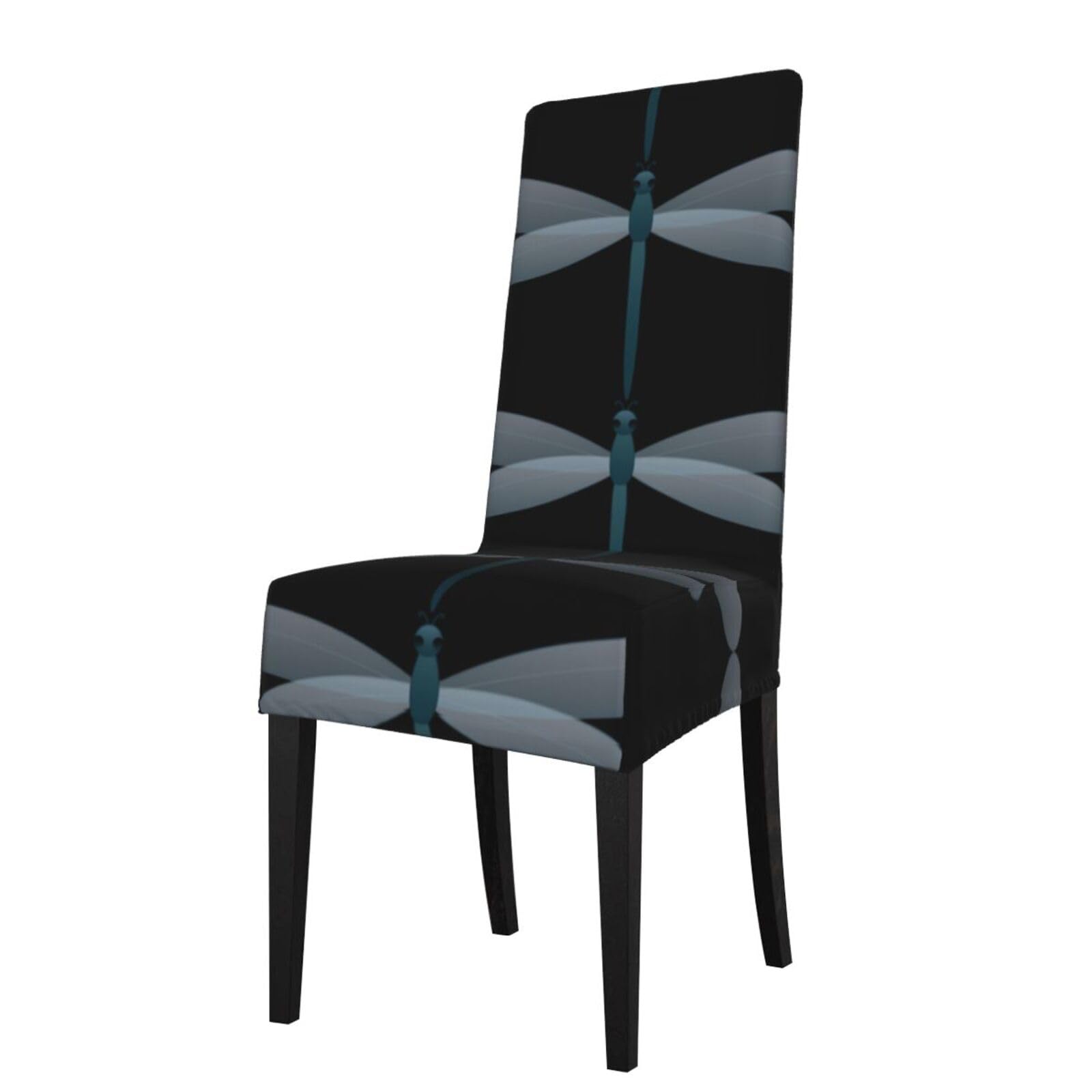 YYHWHJDE Dragonfly Prints Dining Chair Throw Covers - Stretchable Slipcovers, Ideal for Renewing Furniture & Protecting from Kids & Pets!