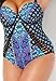 Swimsuits For All Women's Macrame Underwire One Piece Swimsuit - 4, Blue Purple Engineered (Plus