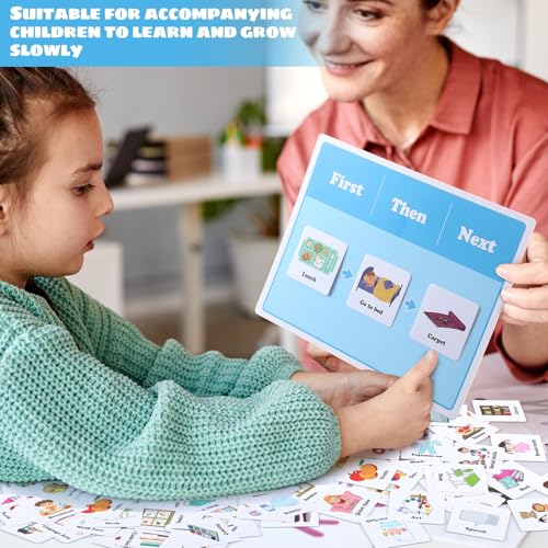 Ireer 1 Set First Then Visual Schedule for Kids 66 Communication Cards Autism Learning Materials for Special Education Classroom or at Home Kids Activity - Image 7