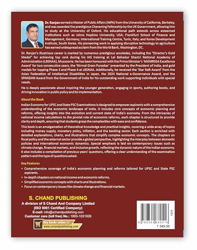 Image of Indian Economy (English) | IAS UPSC & State PSC Civil Services Exam (Prelims & Main) | Administrative Exams | Includes Previous Year Question PYQ from UPSC CSE & Budget 2024 - 2025 | S Chand Book