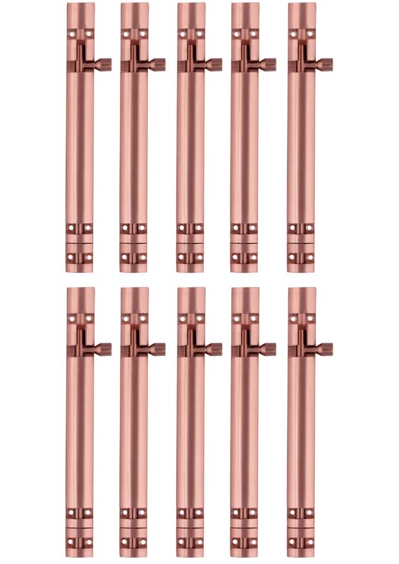 Image of Premium Heavy Aluminium 8 Inch Tower Bolt | Door Stopper | Door Lock Latch for Home, Office Doors,Main Doors,Windows | kundi | chitakni | Chitkini(Rose Gold Finish)(Pack of 10)