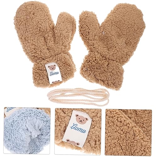 VALICLUD Cartoon Mittens Winter Warm Gloves for Girls Boys and Girls Fleece Gloves Thicken Mittens4