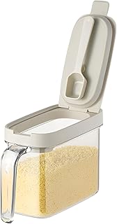 [Cociliye]調味料入れ 密閉防湿 480/660ml【マグネット式フタ付き・スプーン内蔵】調味料ポット おしゃれ 北欧風 省スペース 軽量 自動開閉 キッチン/家庭用 スパイス 砂糖 塩 容器 食品級PP素材