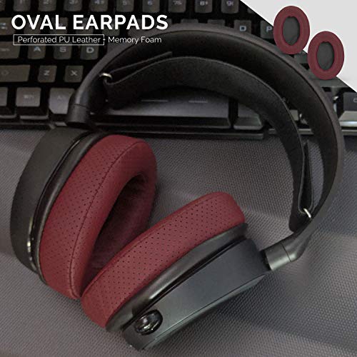 Image of Brainwavz Replacement Memory Foam Earpads - Suitable for Many Other Large Over The Ear Headphones - AKG, HifiMan, ATH, Philips, Fostex (Perforated Red)