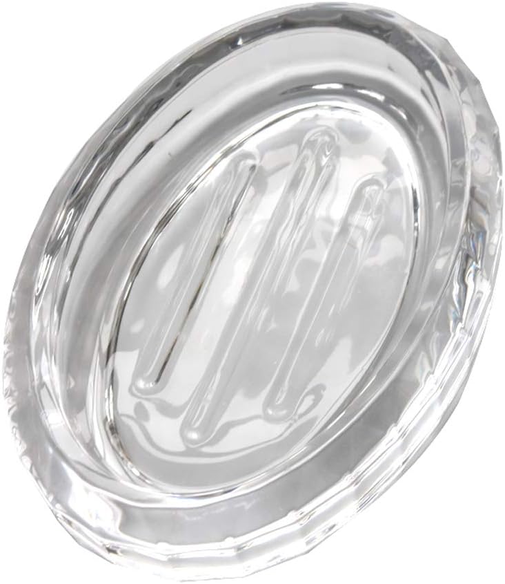Amazon.com: Glass Soap Dish for Bathroom Countertop, Shower, Kitchen ...