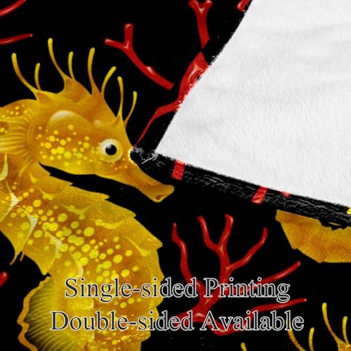 Couverture de canapé hippocampe jaune idéale pour vos soirées salon