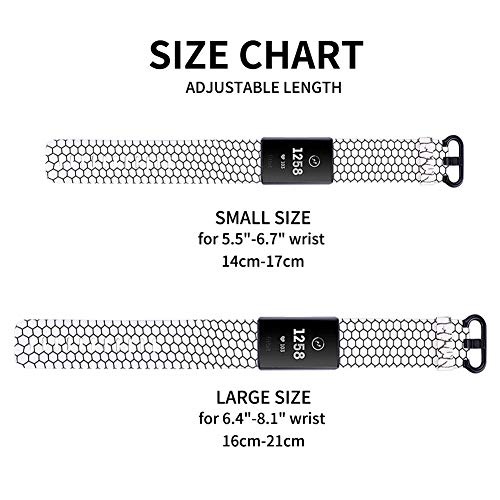 FunBand Compatible with Fitbit Charge 3/Charge 4 Strap Bands,Unique Elegant Floral Pattern Printed Soft Silicone Sport Adjustable Replacement Bracelet for Charge 3/Charge 4 Fitness Activity Wristband - Image 3