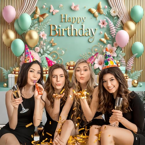 Fondo fotográfico cumpleaños 71x43 pulgadas tema floral miniatura 2