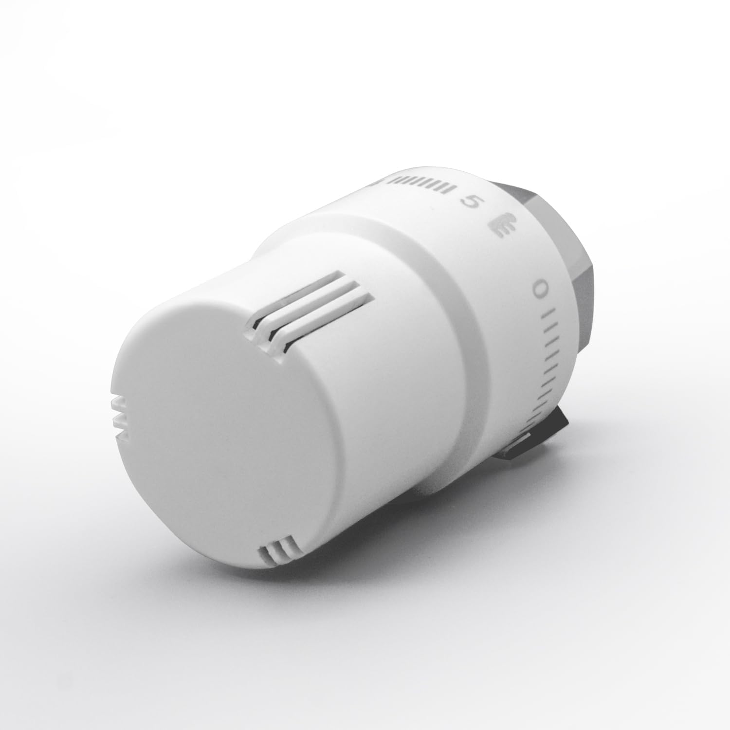 VANCOCO 4 szt. M30 × 1,5 mm głowica termostatu zawór grzejnikowy, termostat, zawór grzewczy, biały, czujnik cieczy z pozycją ochrony przed zamarzaniem